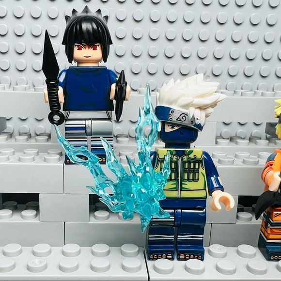 4Pcs Naruto Uzumaki Uchiha Sasuke Hatake Kakashi Haruno Sakura Naruto Minifigure - Picture 5 of 6